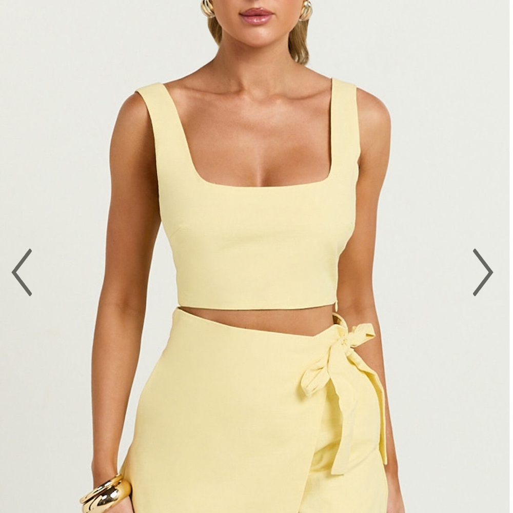 Showpo Yellow Crop Top and Skirt Set